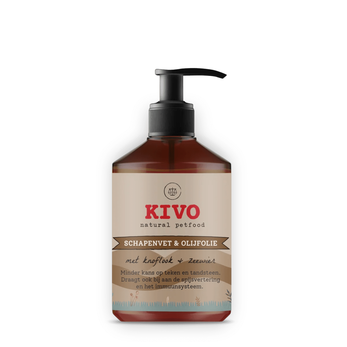 Kivo Schapenvet & olijfolie - met zeewier en knoflook - natuurlijk tegen teken - 500 ml - Shop with Marley's