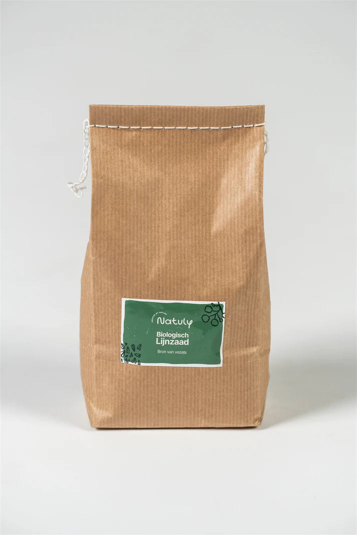 Natuly biologisch lijnzaad voor honden 500 gram, omega vetzuren vacht supplement