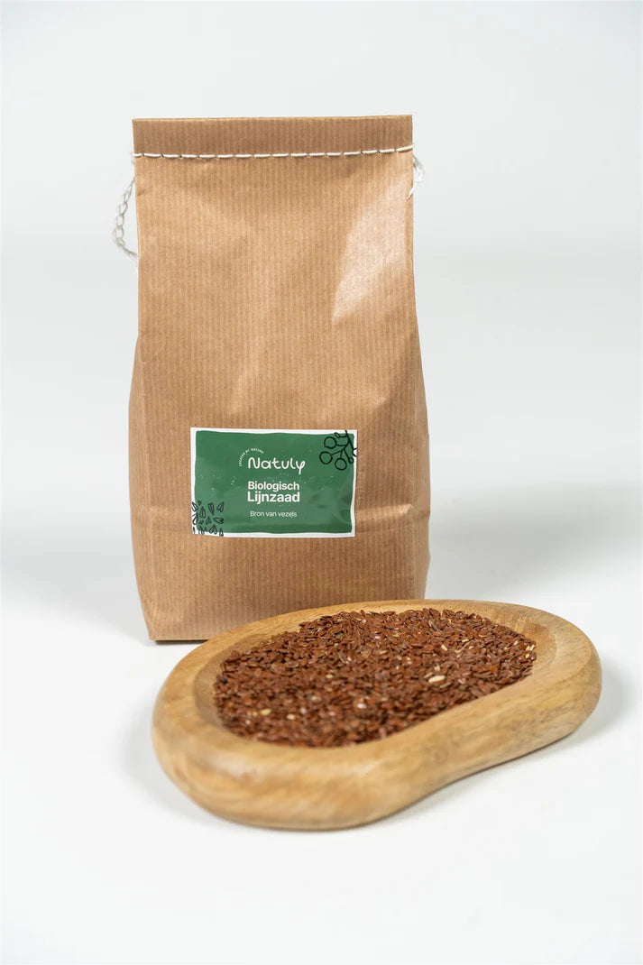 Natuly - Biologisch lijnzaad voor honden - plantaardige bron van omega vetzuren - 500 gram