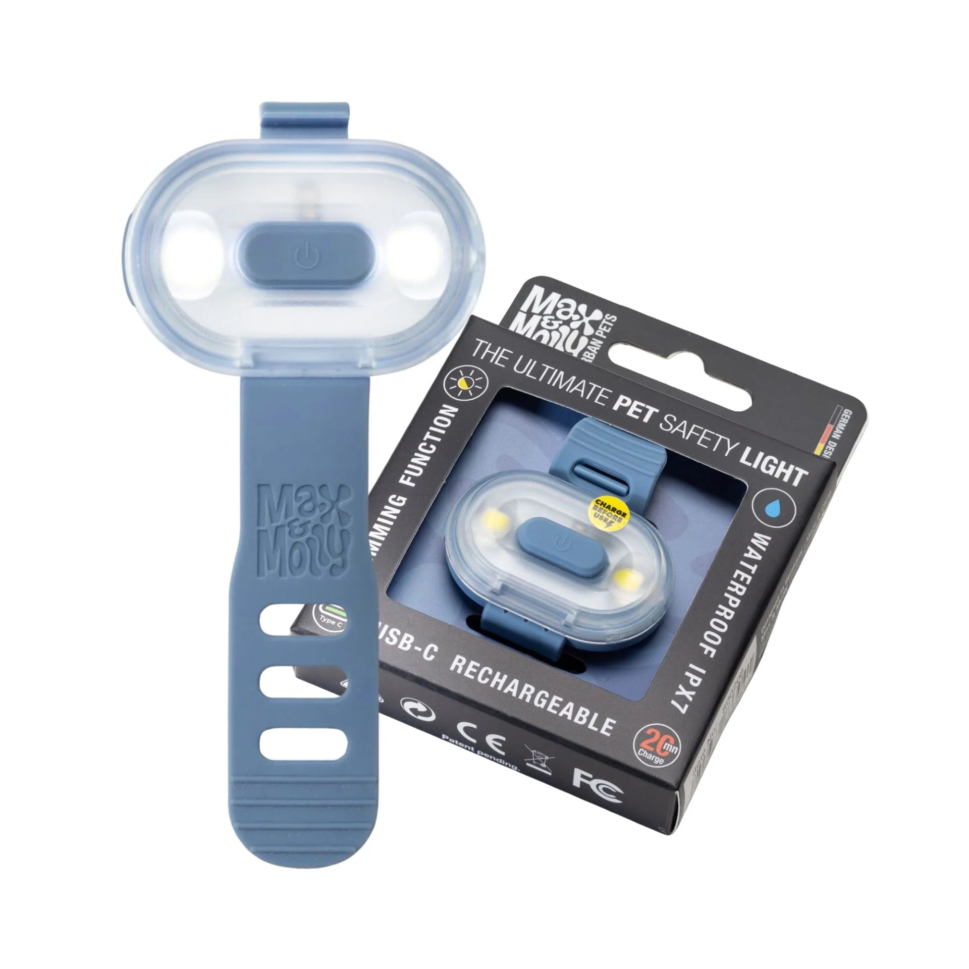 Max & Molly Matrix 2.0 Ultra LED Safety Light - Ocean - Shop with Marley's