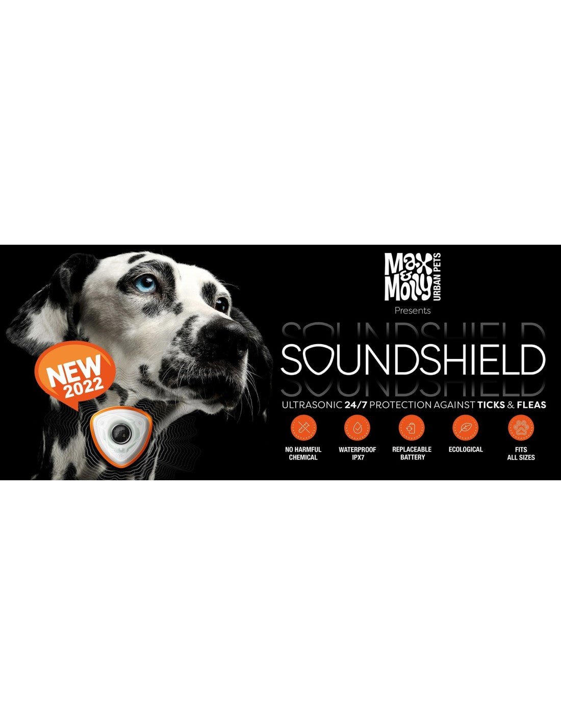 Max & Molly - Soundshield Classic - Jade groen - ultrasonic tegen teken en vlooien - Shop with Marley's