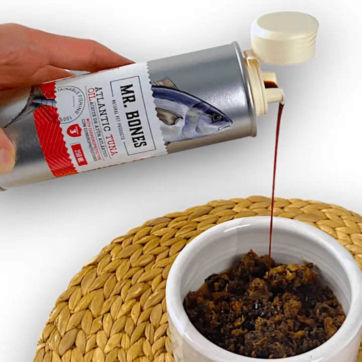 Mr. Bones Atlantische Tonijnolie (250ml) - Shop with Marley's