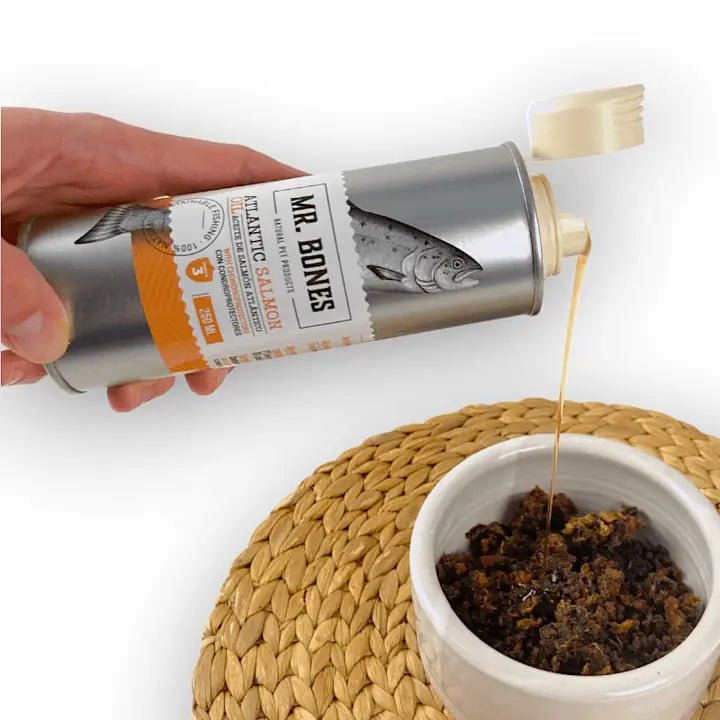 Mr. Bones Atlantische Zalmolie (250ml) - Shop with Marley's