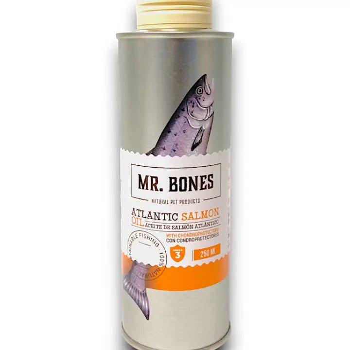 Mr. Bones Atlantische Zalmolie (250ml) - Shop with Marley's