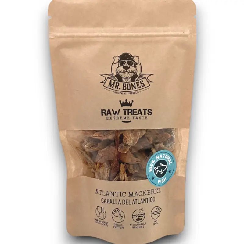 Mr. Bones Raw Treats Makreel (45 of 400gr) - Shop with Marley's