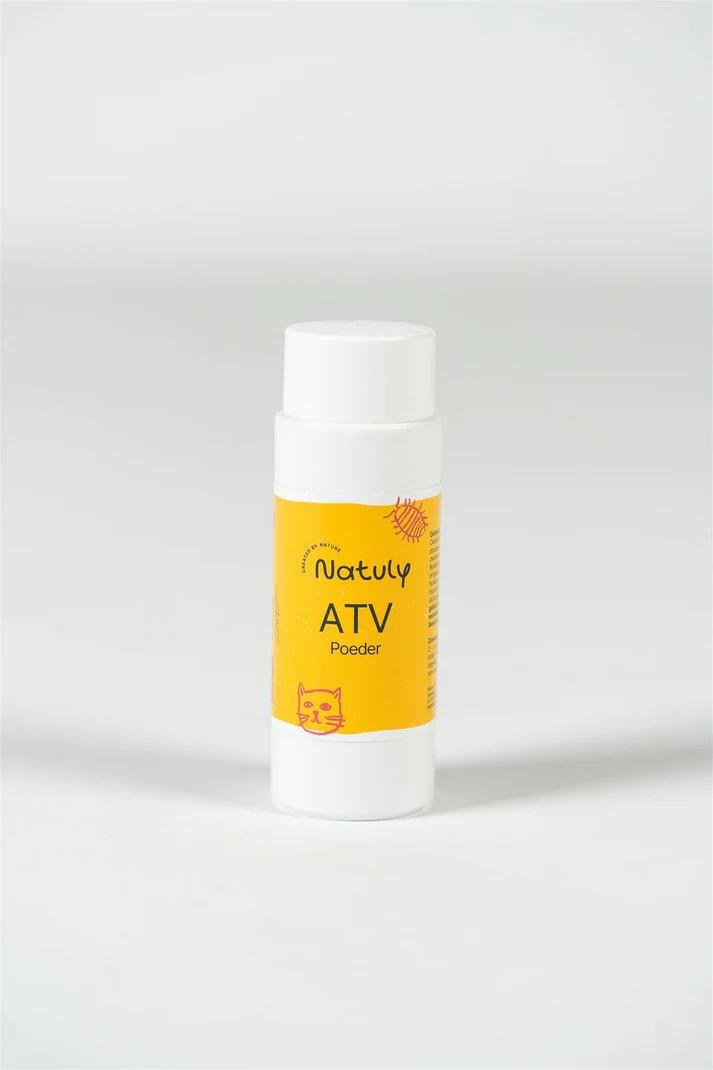 Natuly - Alle teken en vlooien poeder (ATV) - biologisch vachtpoeder - natuurlijke bescherming tegen vlooien en teken - bus 95 gram - Shop with Marley's