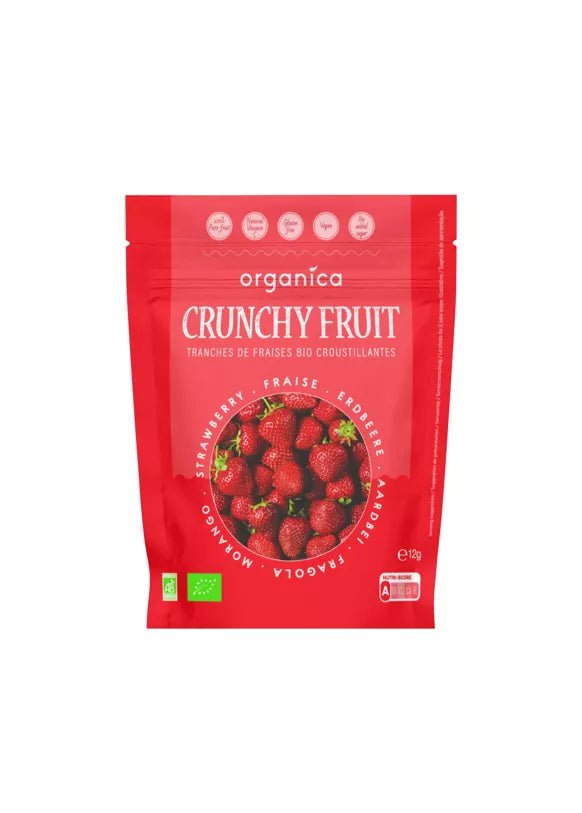 Organica gevriesdroogd fruit - Aardbei (12gr) - Shop with Marley's