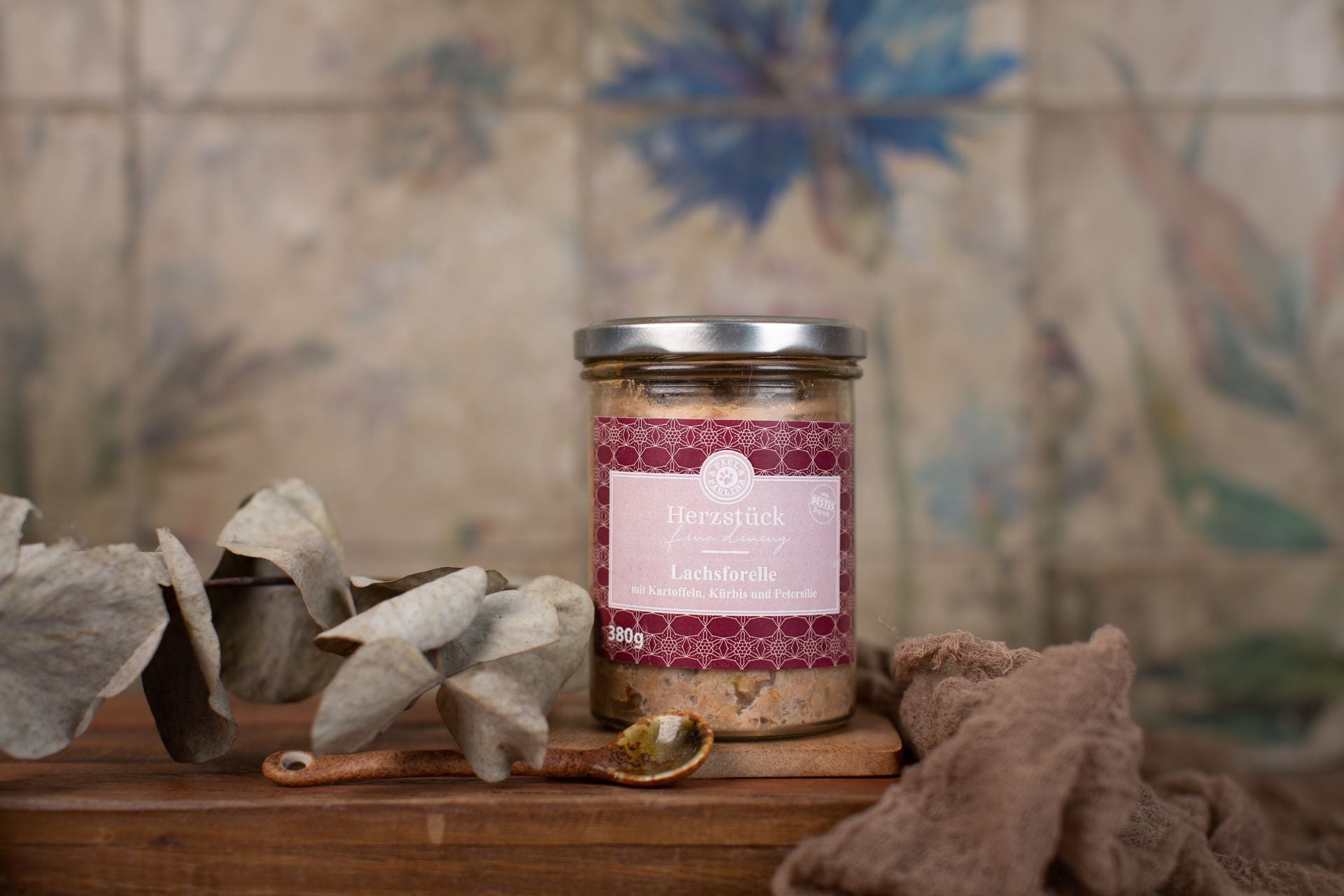 Paul & Paulina luxe complete maaltijd - Zalmforel - zacht gegaard met pompoen en paardenbloem (380gram) - Shop with Marley's