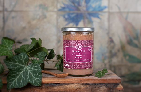 Paul & Paulina luxe maaltijd met struisvogel, gierst & courgette (380gram) - Shop with Marley's