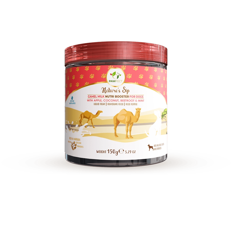 Pawfect Nature's Sip Kamelenmelkpoeder met appel, kokos, biet & munt (150gr) - Shop with Marley's