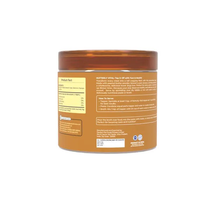 Pawfect Nutterly Vital - maaltijdtopper van pindakaaspoeder - Shop with Marley's