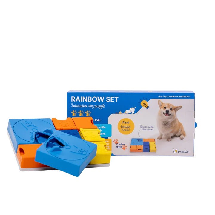 Pawzler Rainbow Set - modulaire interactieve hondenpuzzel - Shop with Marley's