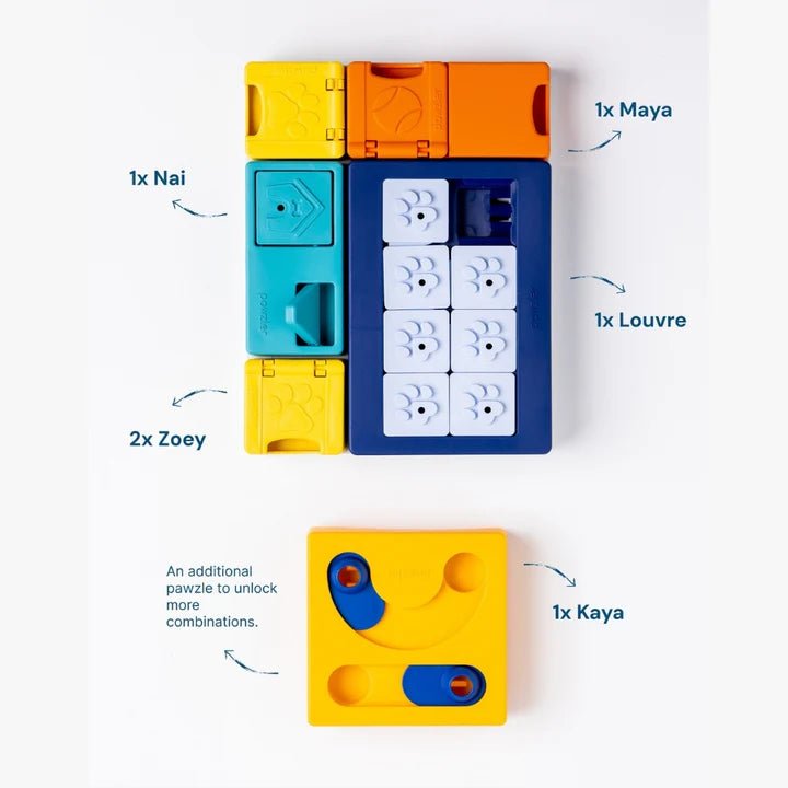 Pawzler Smarty Set - modulaire interactieve hondenpuzzel - Shop with Marley's