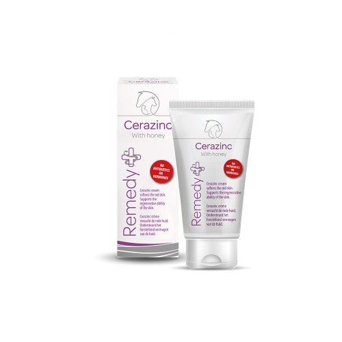 Remedy+ - Cerazinc Cream - verzacht de rode huid - bij schrale plekken en gesprongen huid - voor honden - 50ml - Shop with Marley's
