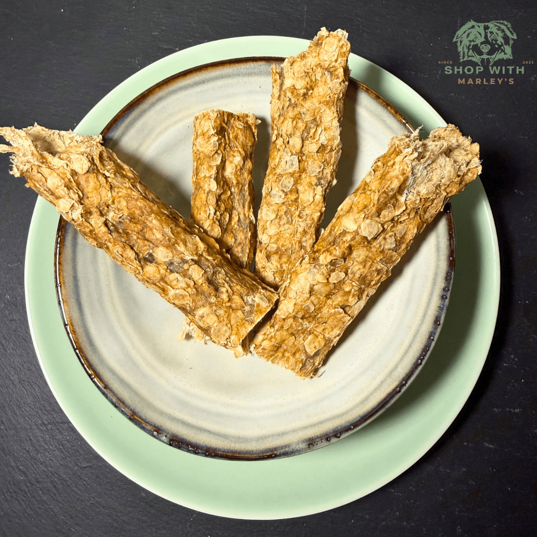 Shop with Marley's Kauwsnack - Vis - Roodbaars sticks - 100 gram - Shop with Marley's