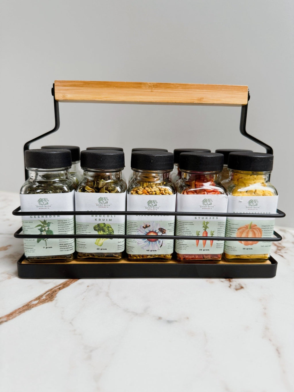 Shop with Marley's - Marley’s Magic Rack - Custom made rekje gevuld met toppers - Shop with Marley's