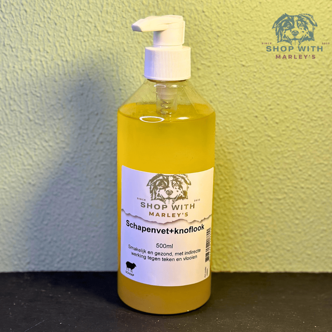Shop with Marley's Schapenvet met knoflook (500ml) - Shop with Marley's