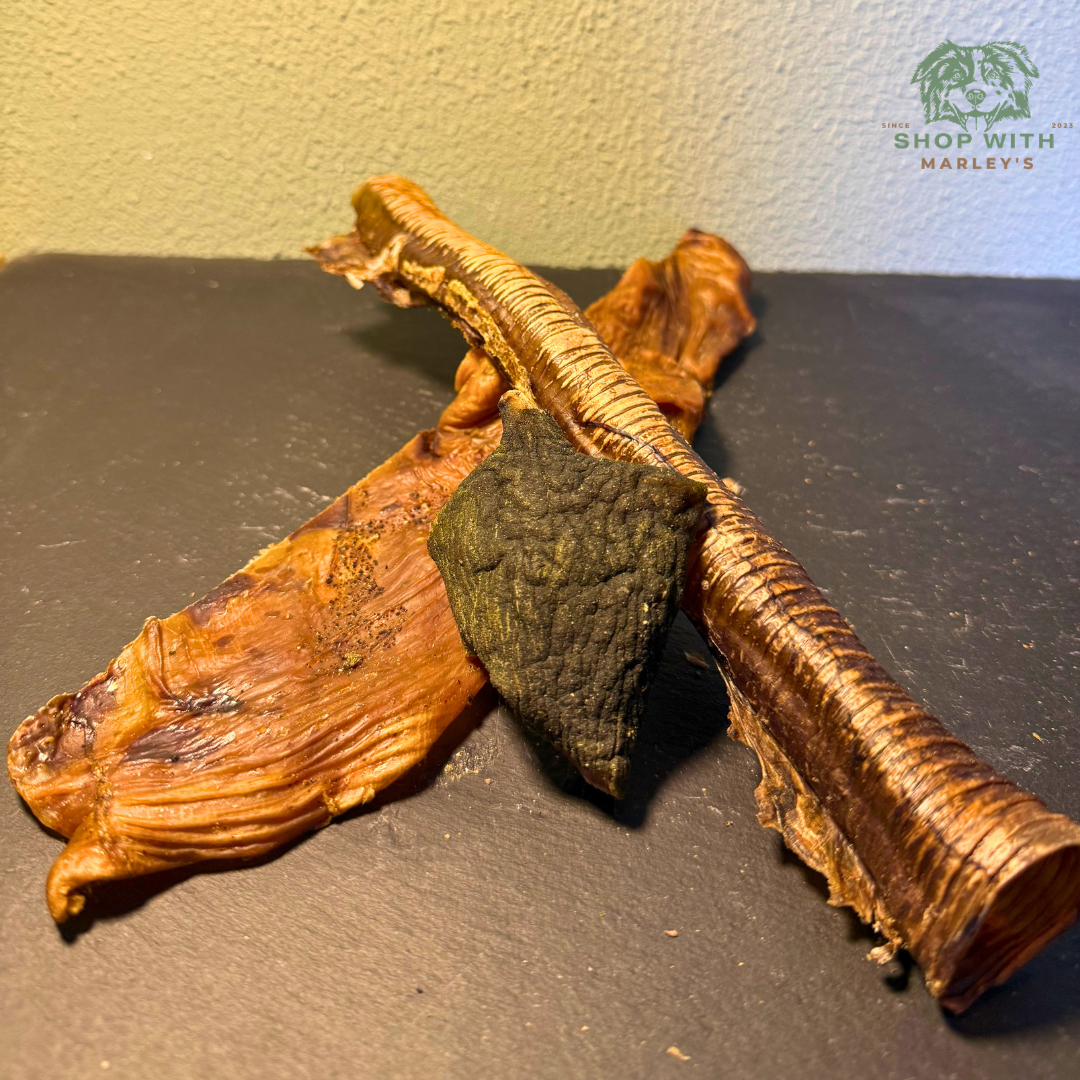 Struisvogel mix hondensnack van Shop with Marley’s – luchtgedroogde kauwsnack van 100% struisvogel met variatie in structuren