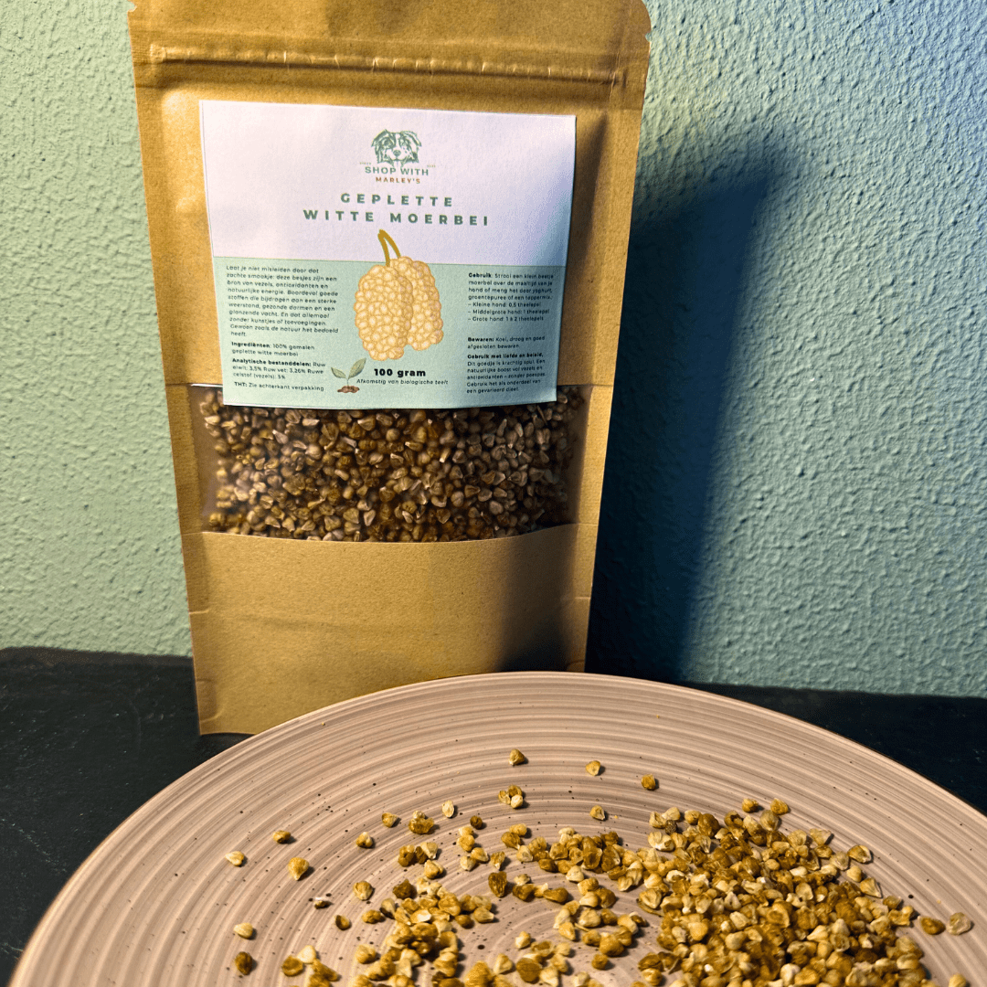 Shop with Marley's topper geplette witte moerbei - Shop with Marley's