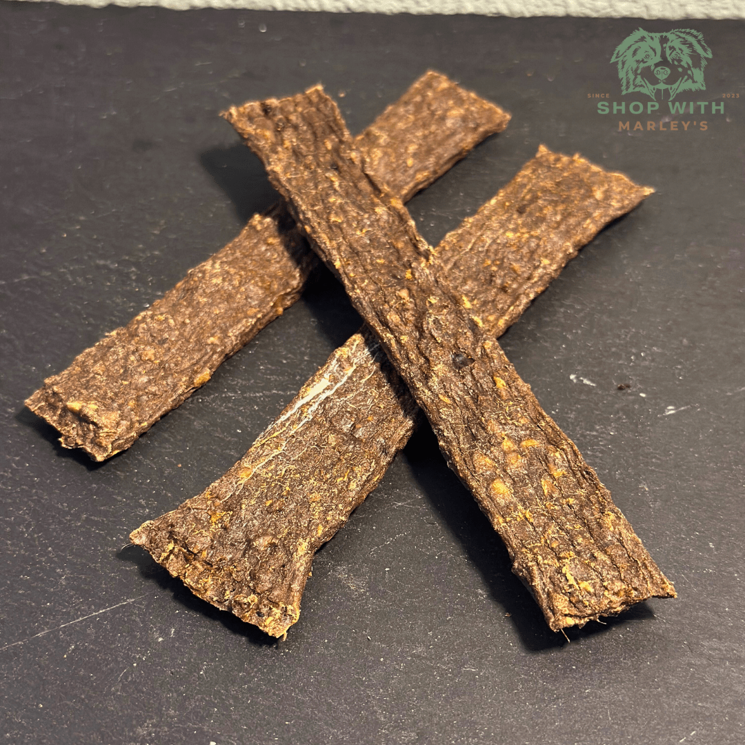 Shop with Marley's vleesstrips Geit (100gr) - Shop with Marley's