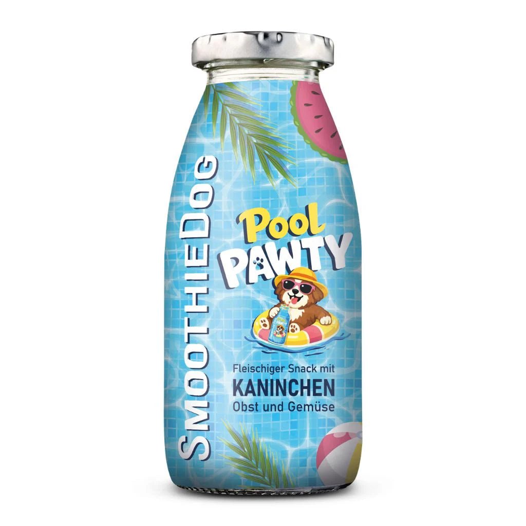 Smoothiedog - Zomer editie 'Pool Pawty' - Konijn - Verfrissende hondensmoothie - 250ml - Shop with Marley's