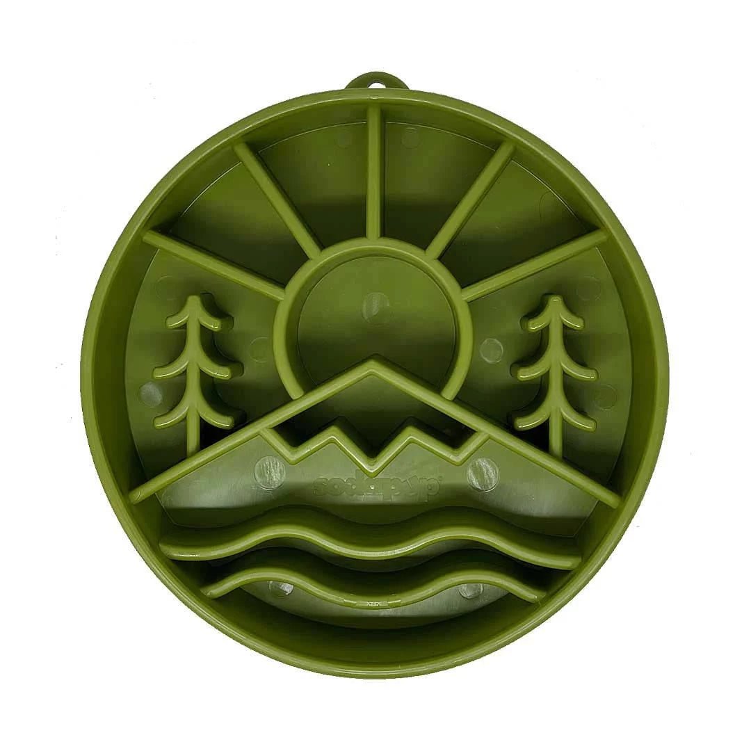 Sodapup Ebowl Great Outdoors Green - slowfeeder - Shop with Marley's