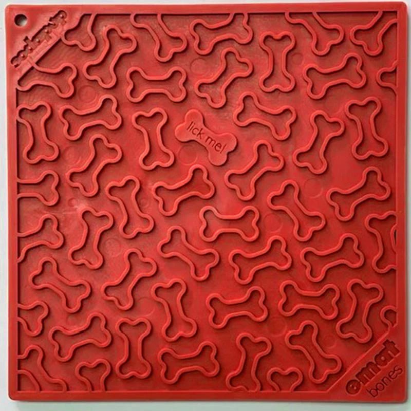 SodaPup eMat Bones – Likmat voor honden – Paars & Rood – Large - Shop with Marley's