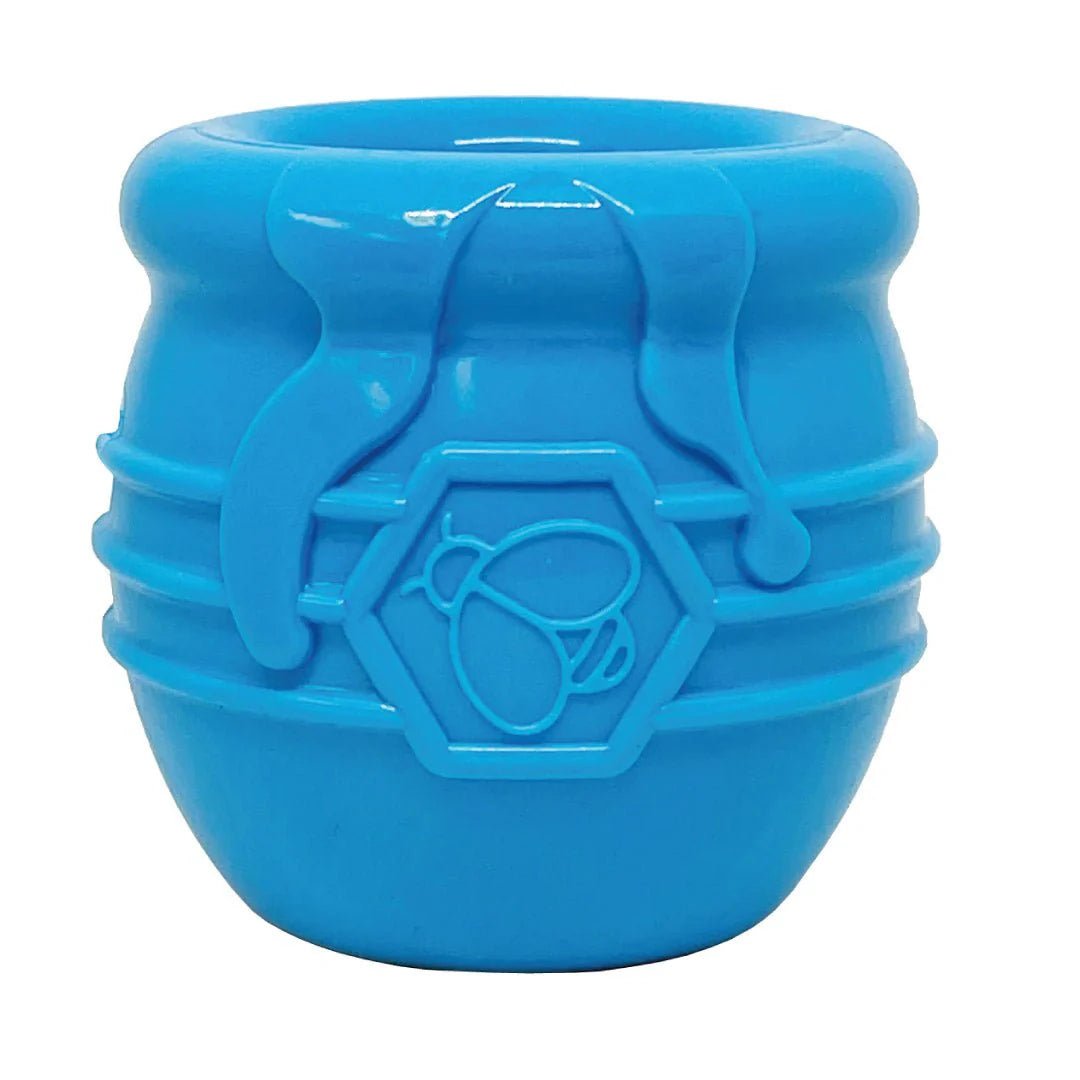 SodaPup Honey Pot – Voer & enrichment speeltje voor honden – Geel, Blauw & Roze - Shop with Marley's