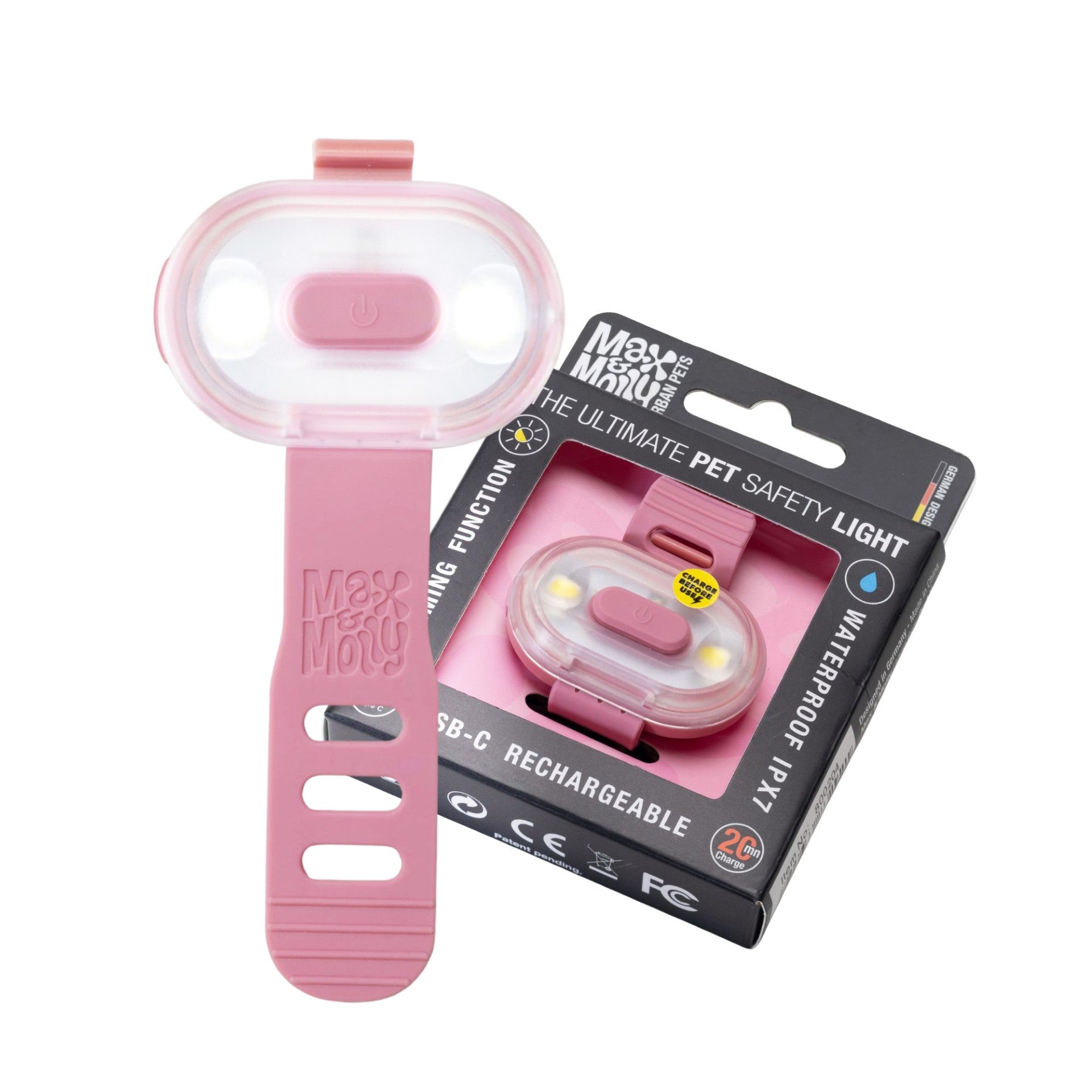 Max & Molly Matrix 2.0 Ultra LED Safety Light - Rose