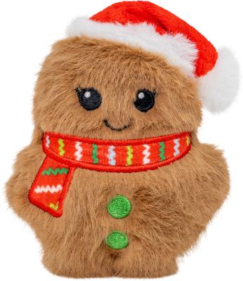 KONG Holiday Snuzzles Mini Santa Gingerbread, pluche gemberkoekmannetje met kerstmuts