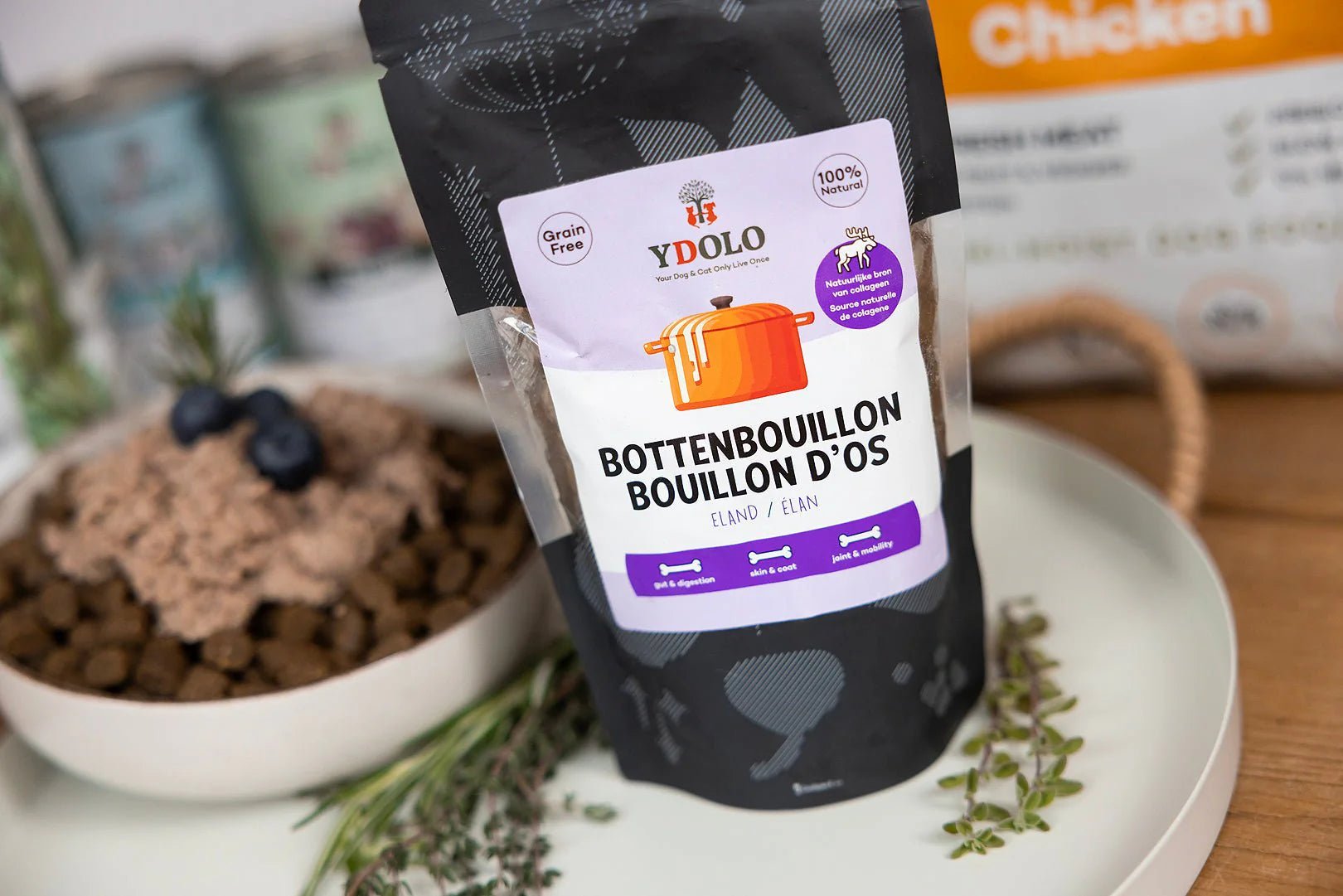 Whole Lotta Bouillon bundel - 4 zakjes YDOLO bottenbouillon - wild, lam, vis & kalkoen - Shop with Marley's