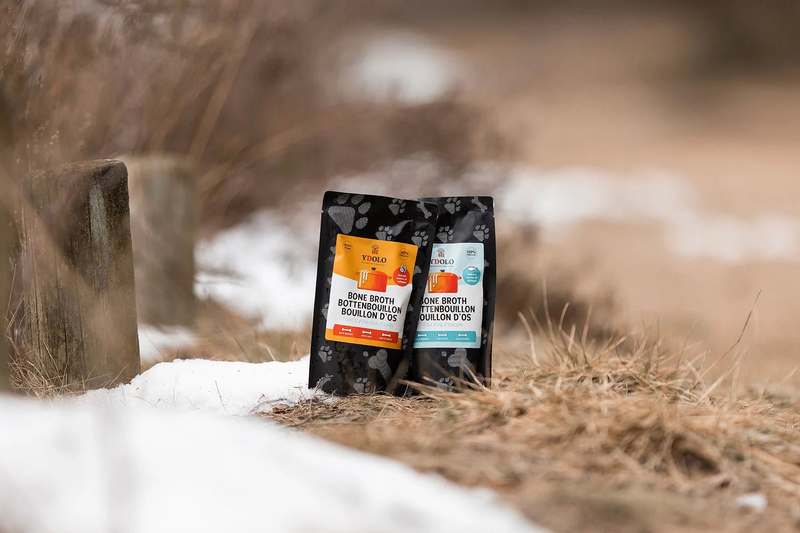 Whole Lotta Bouillon bundel - 4 zakjes YDOLO bottenbouillon - wild, lam, vis & kalkoen - Shop with Marley's