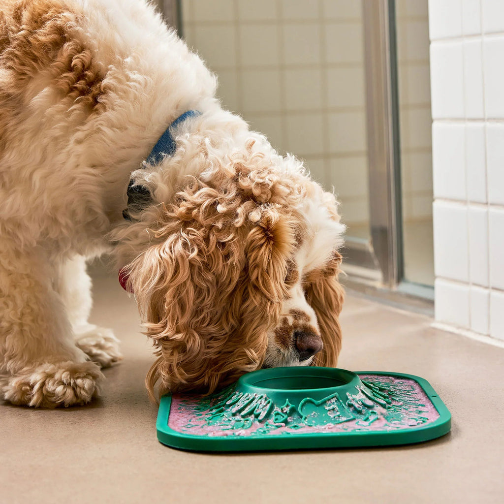 Woof - The lickmat - likmat voor honden in de kleur groen