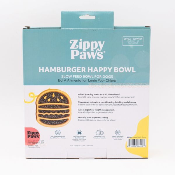 Zippypaws HappyBowl Hamburger - slowfeeder - Shop with Marley's