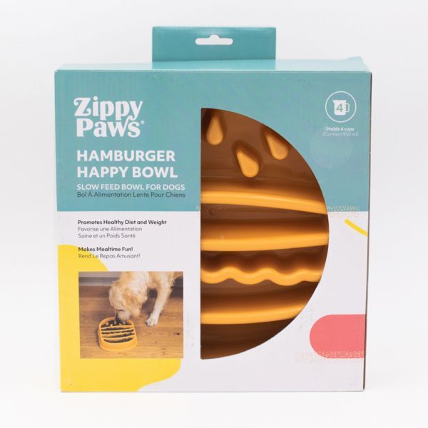 Zippypaws HappyBowl Hamburger - slowfeeder - Shop with Marley's
